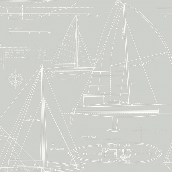 Бумажные обои Yacht Club KT Exsclusive YC61307