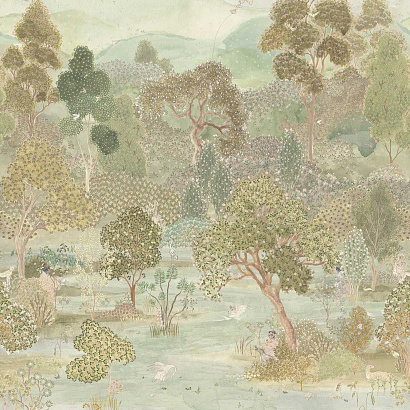 Флизелиновые обои Indienne Wallcoverings Zoffany 313123