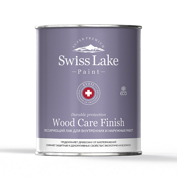 Лессирующий лак для внутренних и наружных работ Swiss Lake Wood Care Finish
