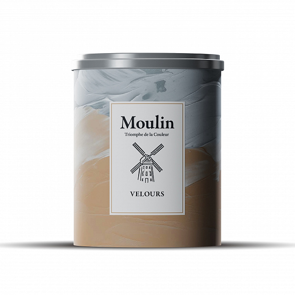 Шелковисто-матовая акриловая краска Moulin VELOURS для отделки внутри помещений