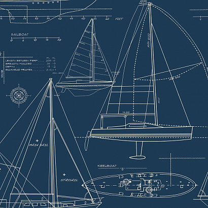 Бумажные обои Yacht Club KT Exsclusive